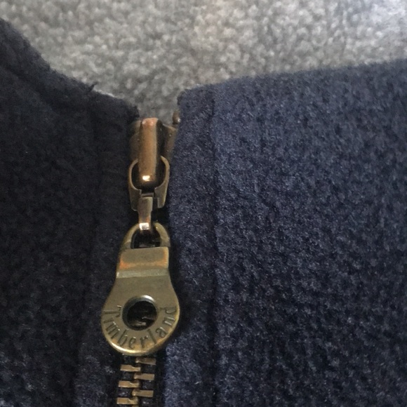 Timberland Weather Gear fleece Men’s Medium 1/4 zip jacket; navy; Vintage, USA. - Picture 5 of 13